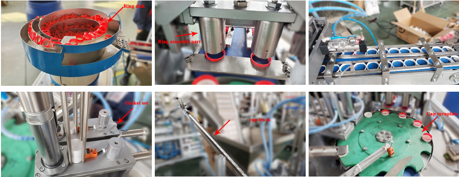 Kappenringbaugruppe Maschine