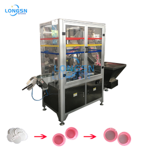 Automatische Flaschenverschluss-/Deckelfolienwatte-Einsetzmaschine